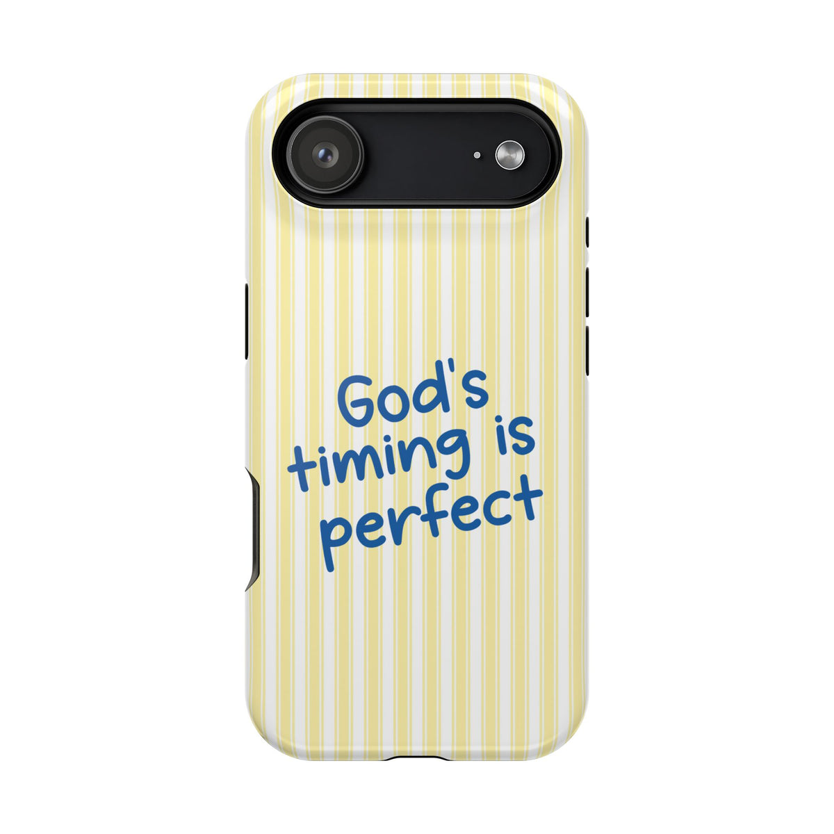 God's Timing protective phone case for iPhone 17 Air, glossy finish