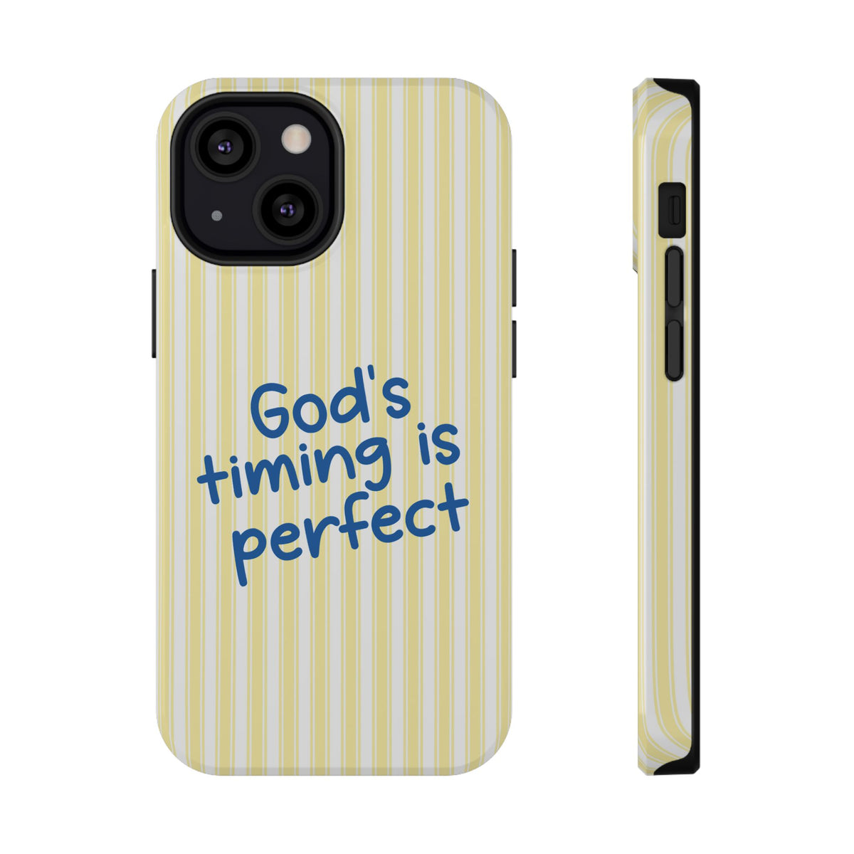 God's Timing protective phone case for iPhone 13 Mini, glossy finish