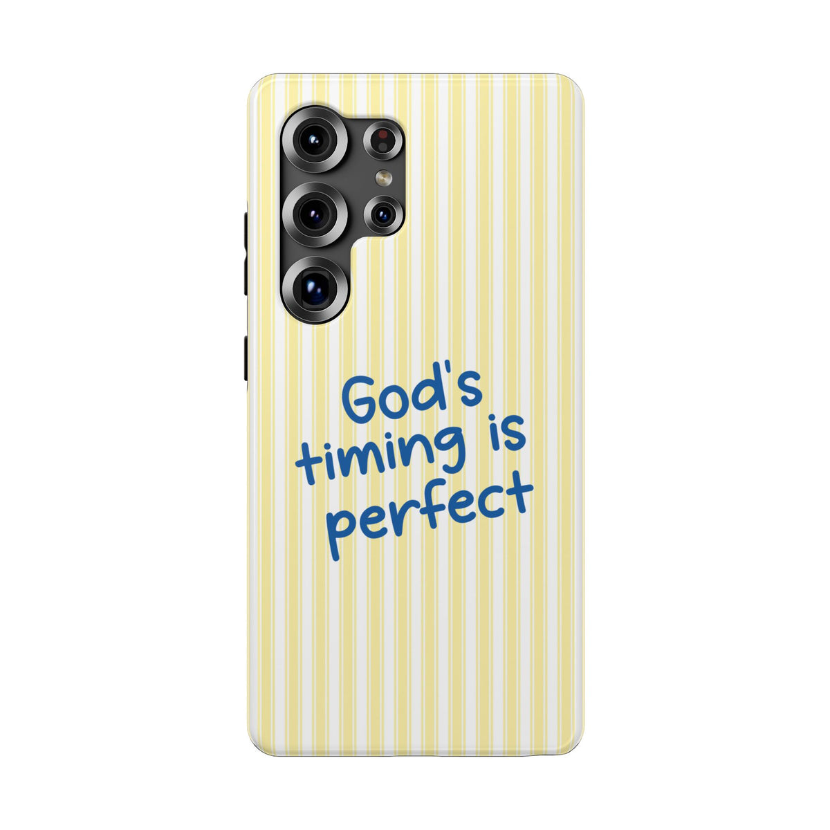 God's Timing protective phone case for Samsung Galaxy S25 Ultra, glossy finish