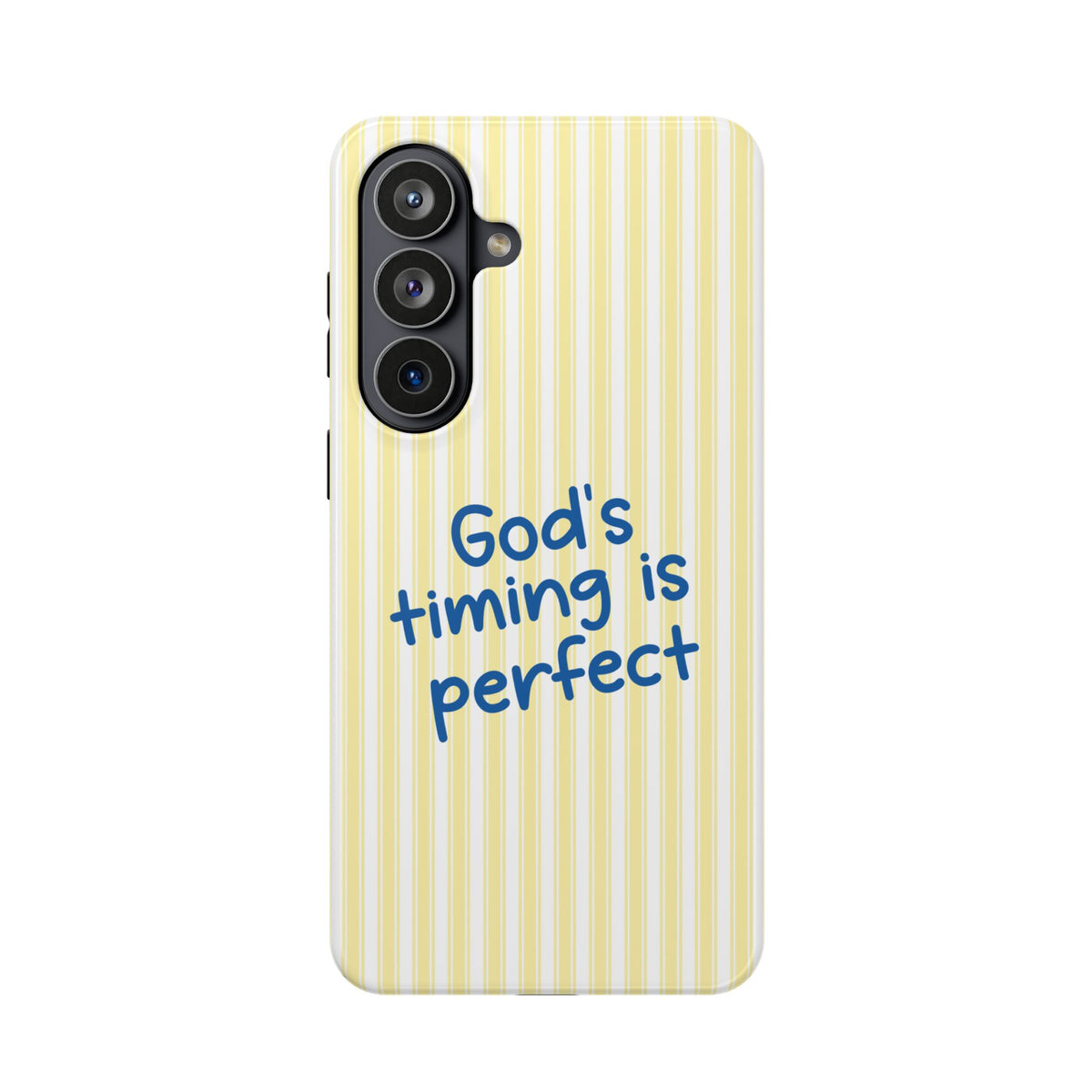 God's Timing protective phone case for Samsung Galaxy S26 Plus, glossy finish