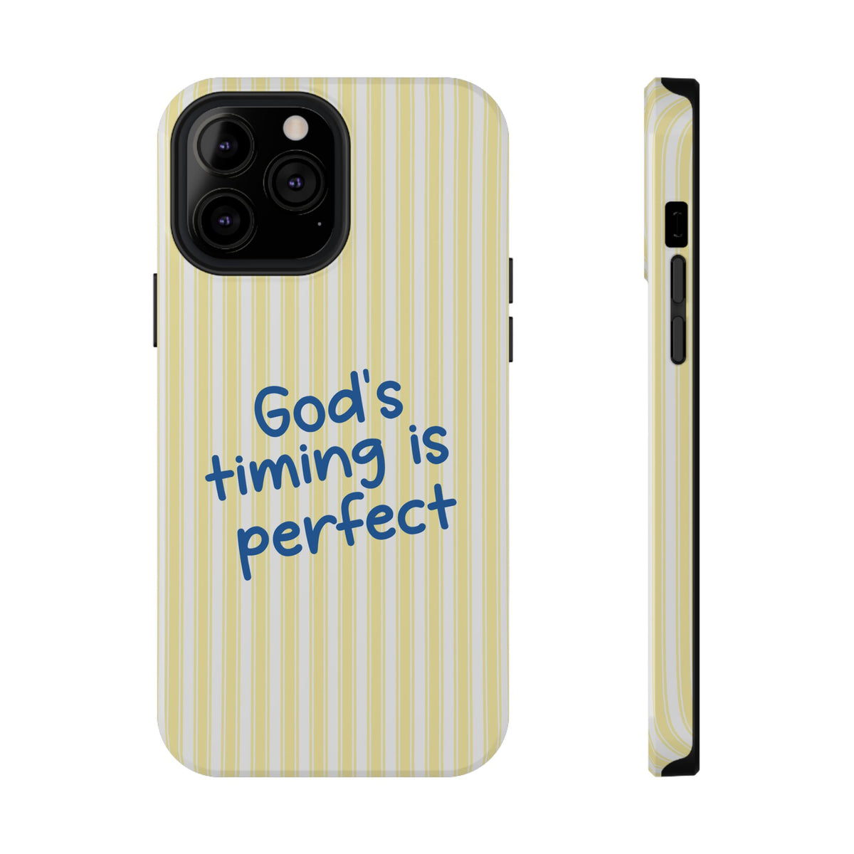God's Timing protective phone case for iPhone 13 Pro Max, glossy finish