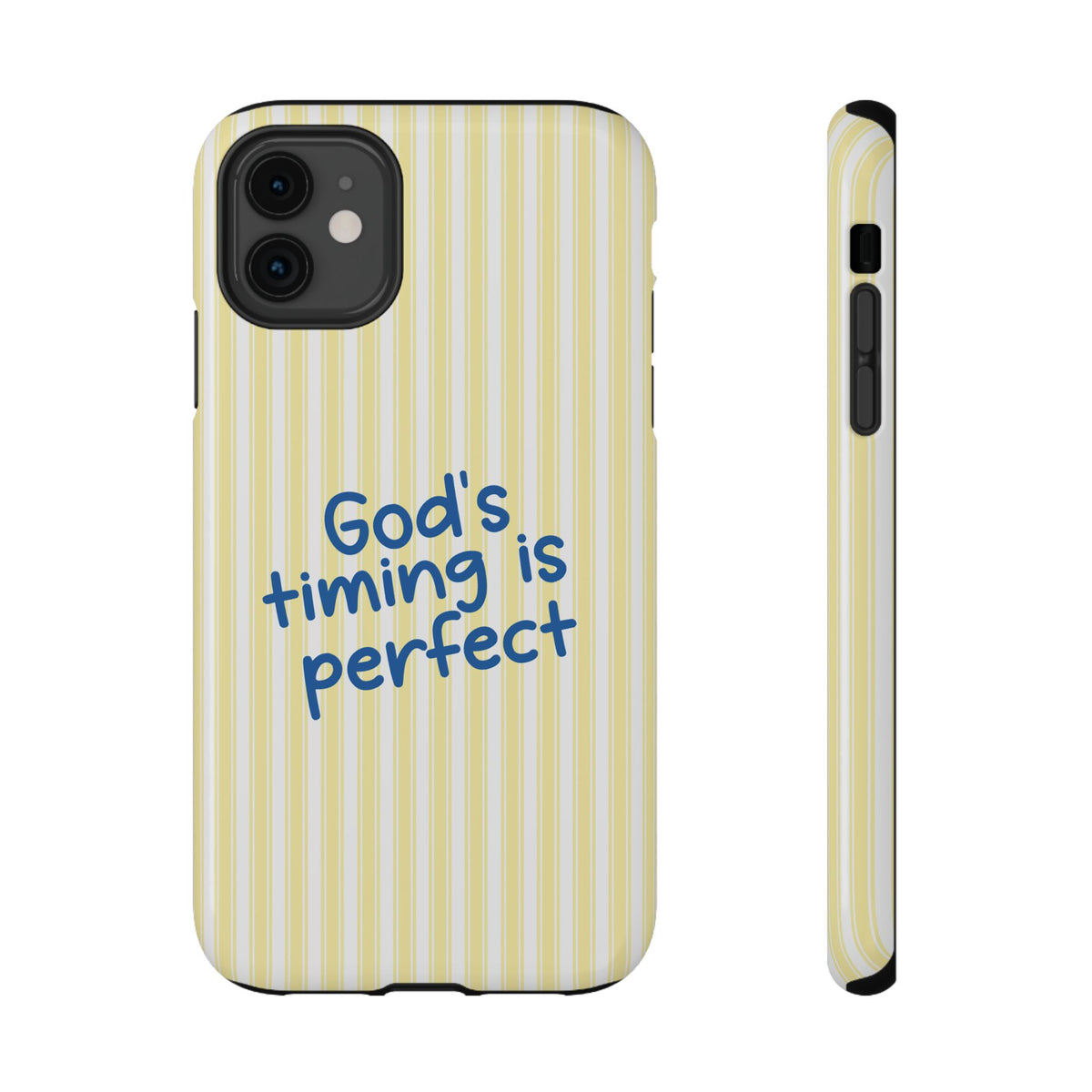 God's Timing protective phone case for iPhone 11, glossy finish