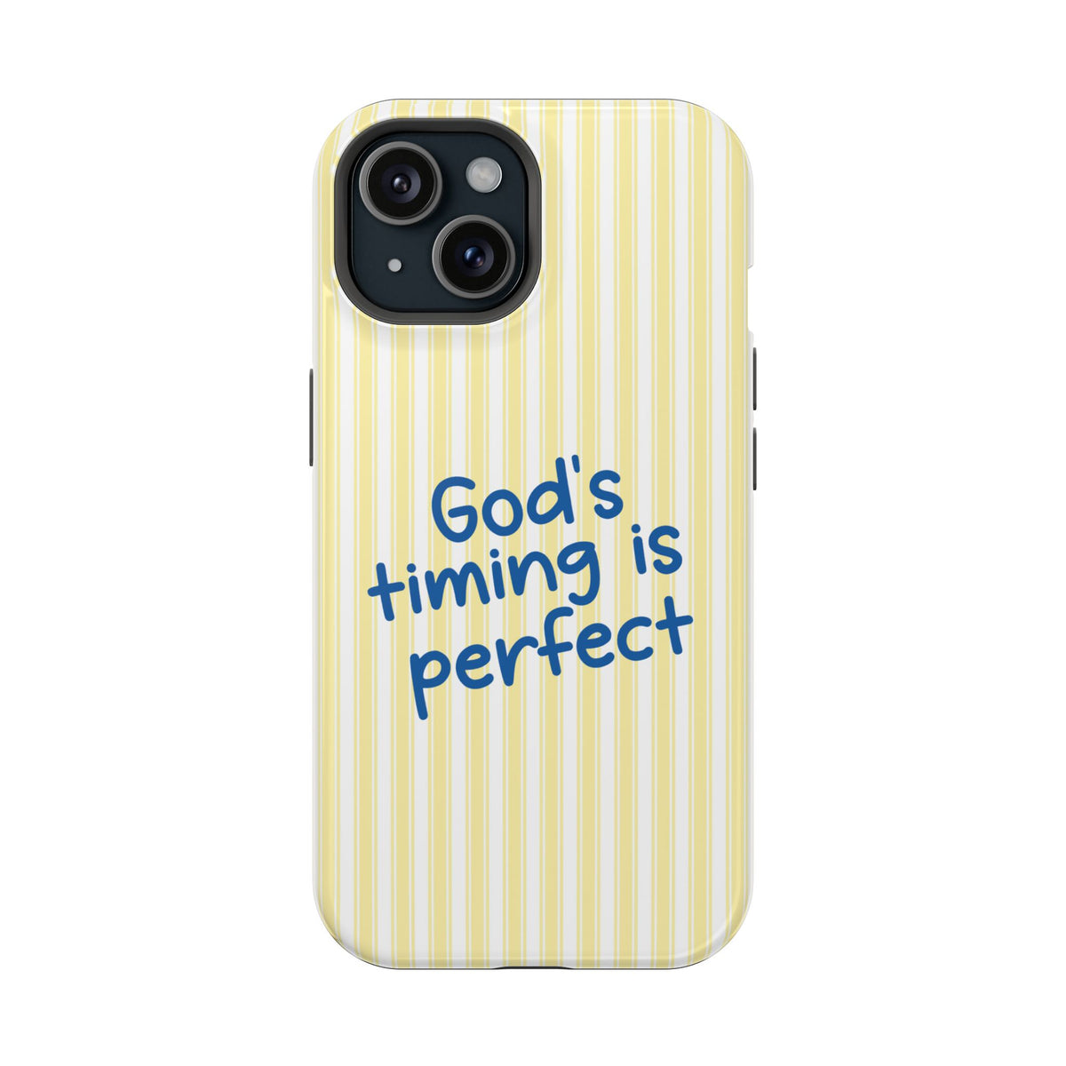 God's Timing MagSafe case for iPhone 15, glossy finish