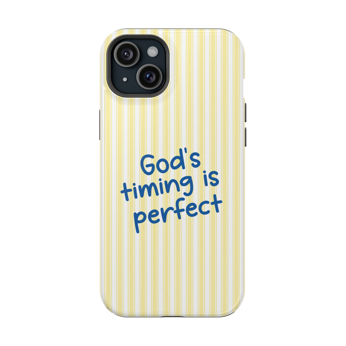 God's Timing MagSafe case for iPhone 15 Plus, glossy finish