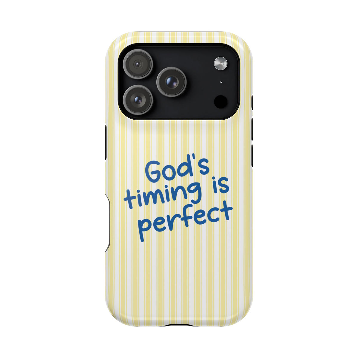 God's Timing MagSafe case for iPhone 17 Pro, glossy finish