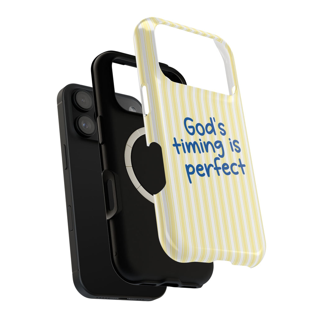 God's Timing MagSafe case, close-up of the dual-layer construction