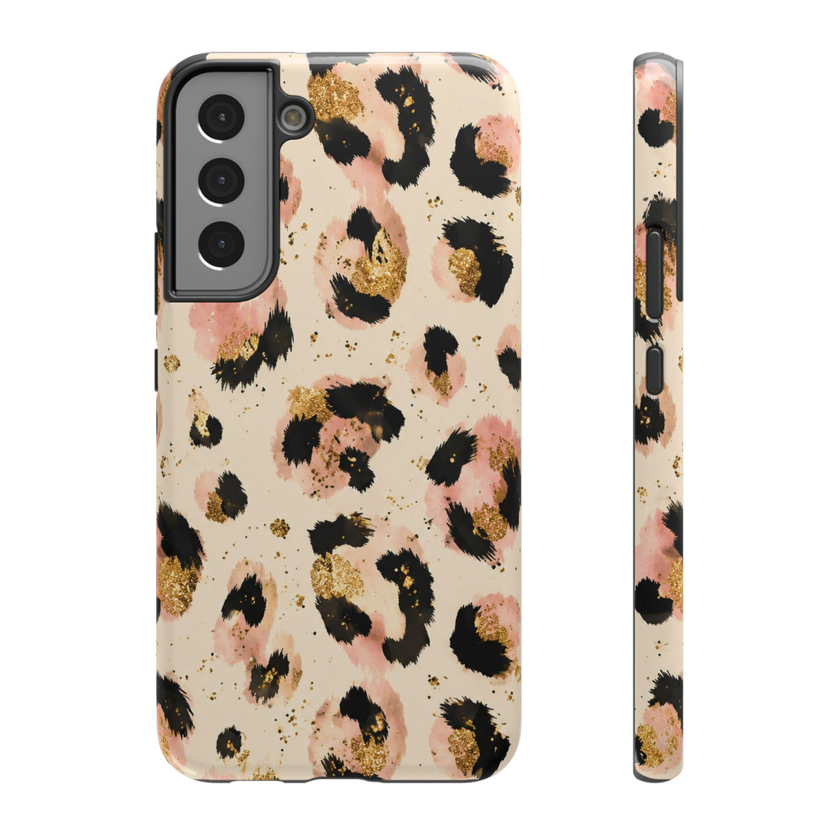 Golden Leopard protective phone case for Samsung Galaxy S22 Plus, glossy finish