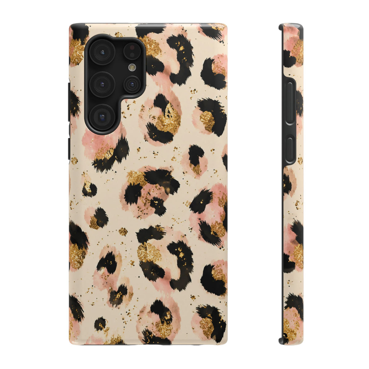 Golden Leopard protective phone case for Samsung Galaxy S22 Ultra, glossy finish