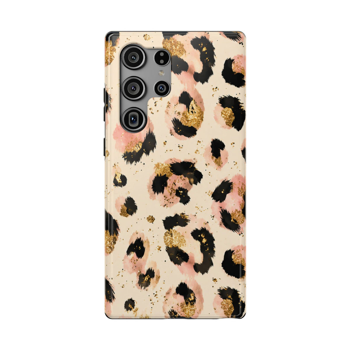 Golden Leopard protective phone case for Samsung Galaxy S23 Ultra, glossy finish