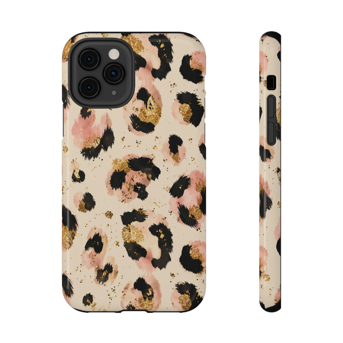 Golden Leopard protective phone case for iPhone 11 Pro, glossy finish