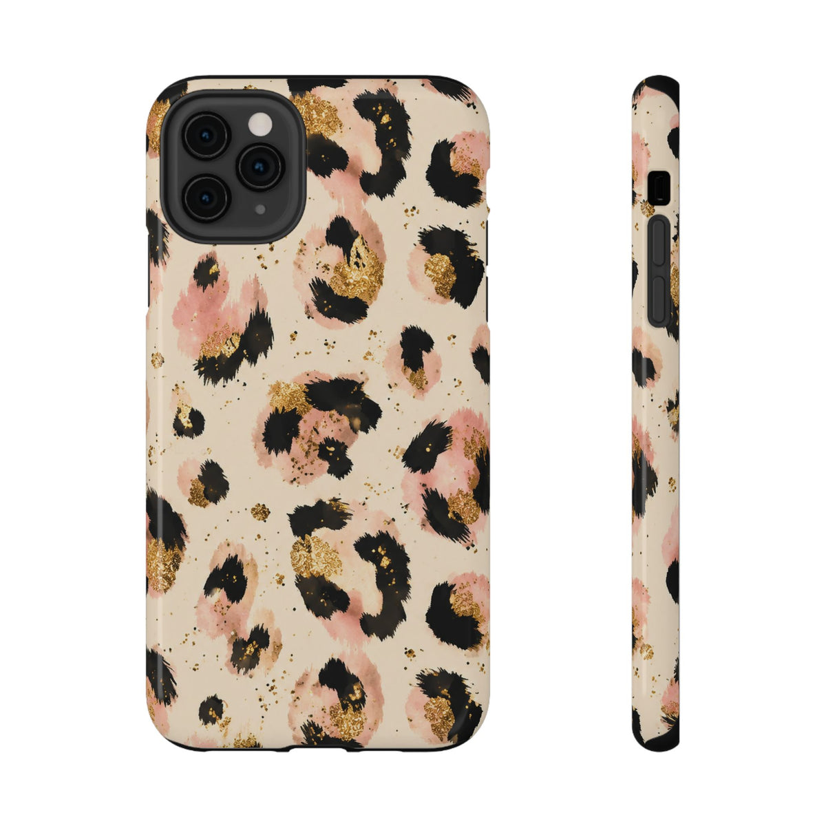 Golden Leopard protective phone case for iPhone 11 Pro Max, glossy finish
