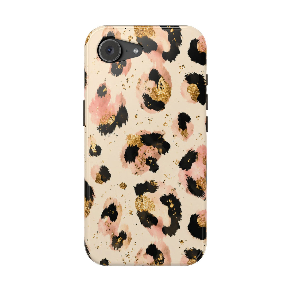 Golden Leopard MagSafe case for iPhone 16e, glossy finish