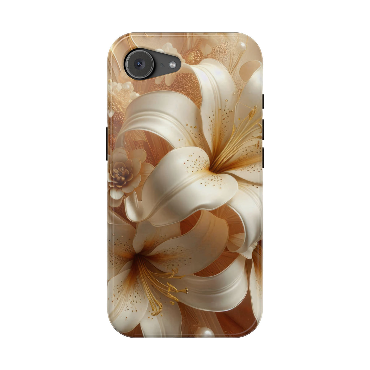 Golden Lily MagSafe case for iPhone 17e, glossy finish