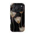 Golden Tulip protective phone case for iPhone 18 Pro, glossy finish
