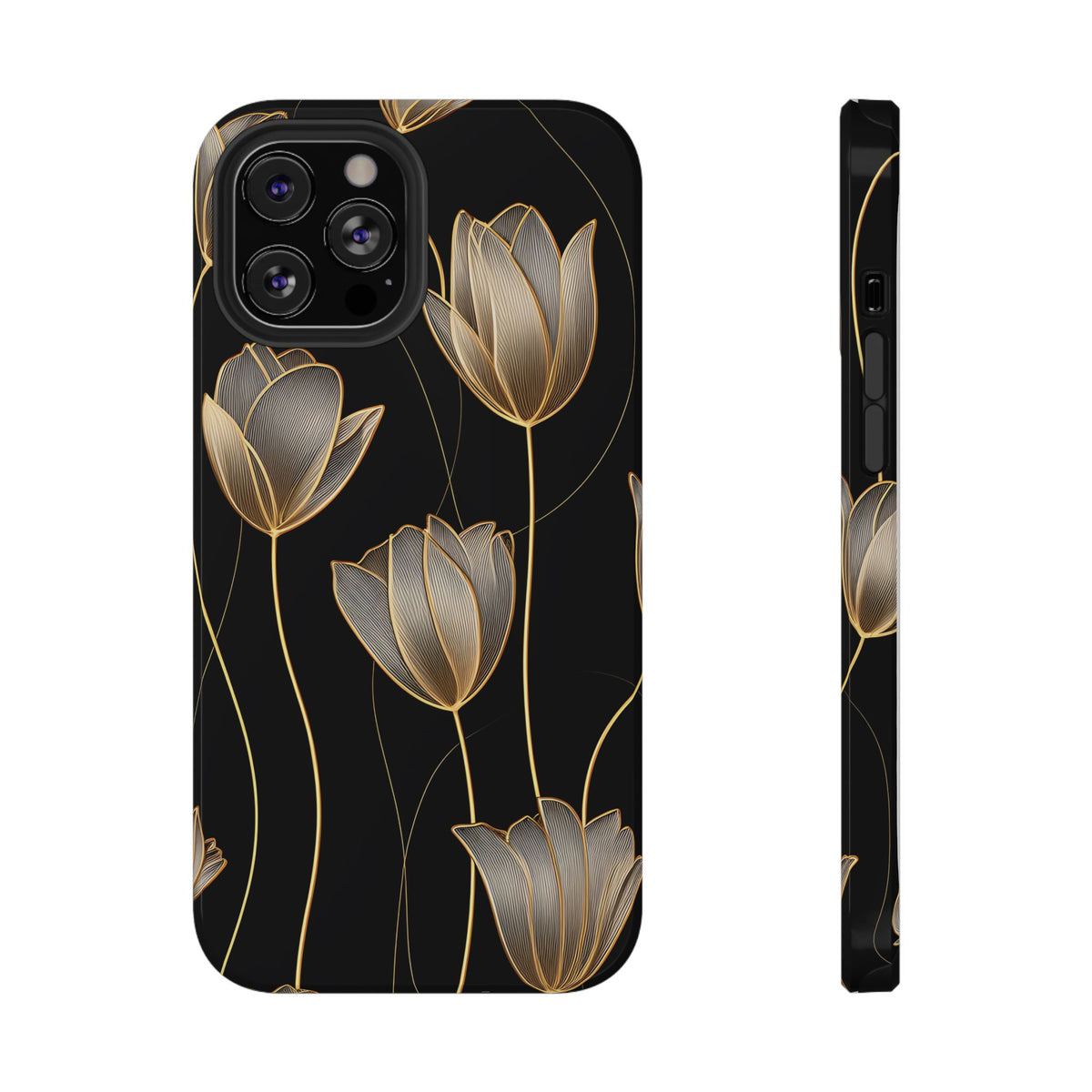 Golden Tulip protective phone case for iPhone 12 Pro Max, glossy finish