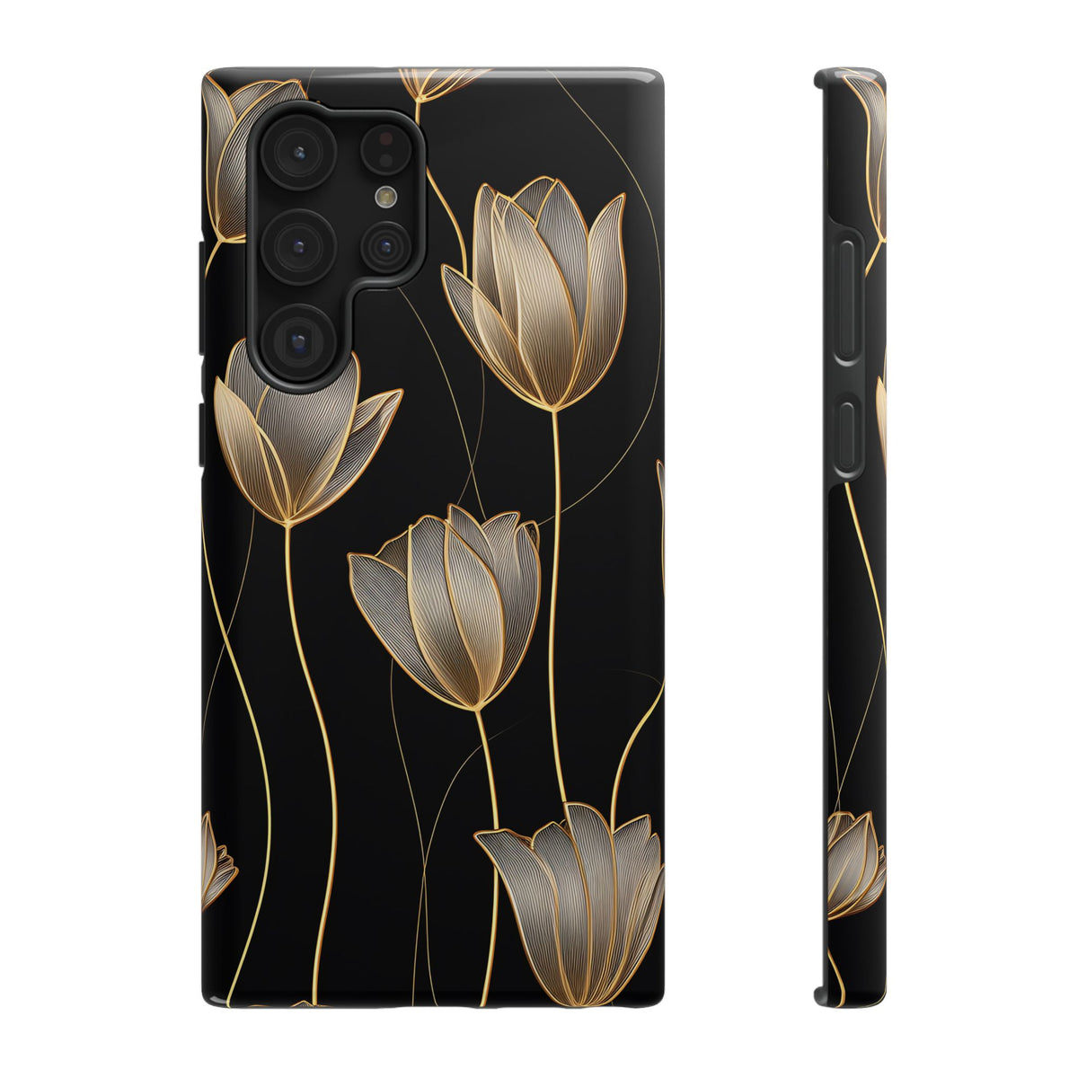 Golden Tulip protective phone case for Samsung Galaxy S22 Ultra, glossy finish
