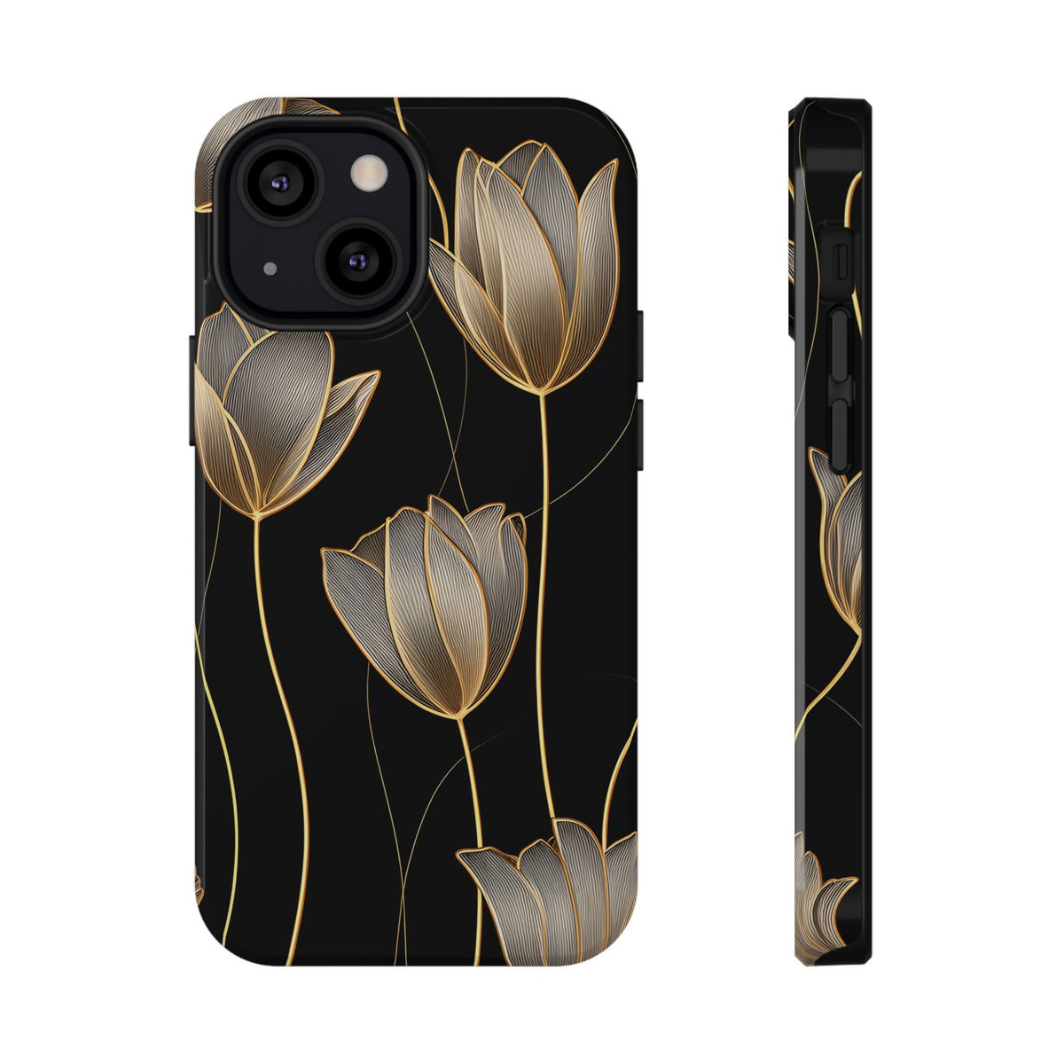 Golden Tulip protective phone case for iPhone 13 Mini, glossy finish