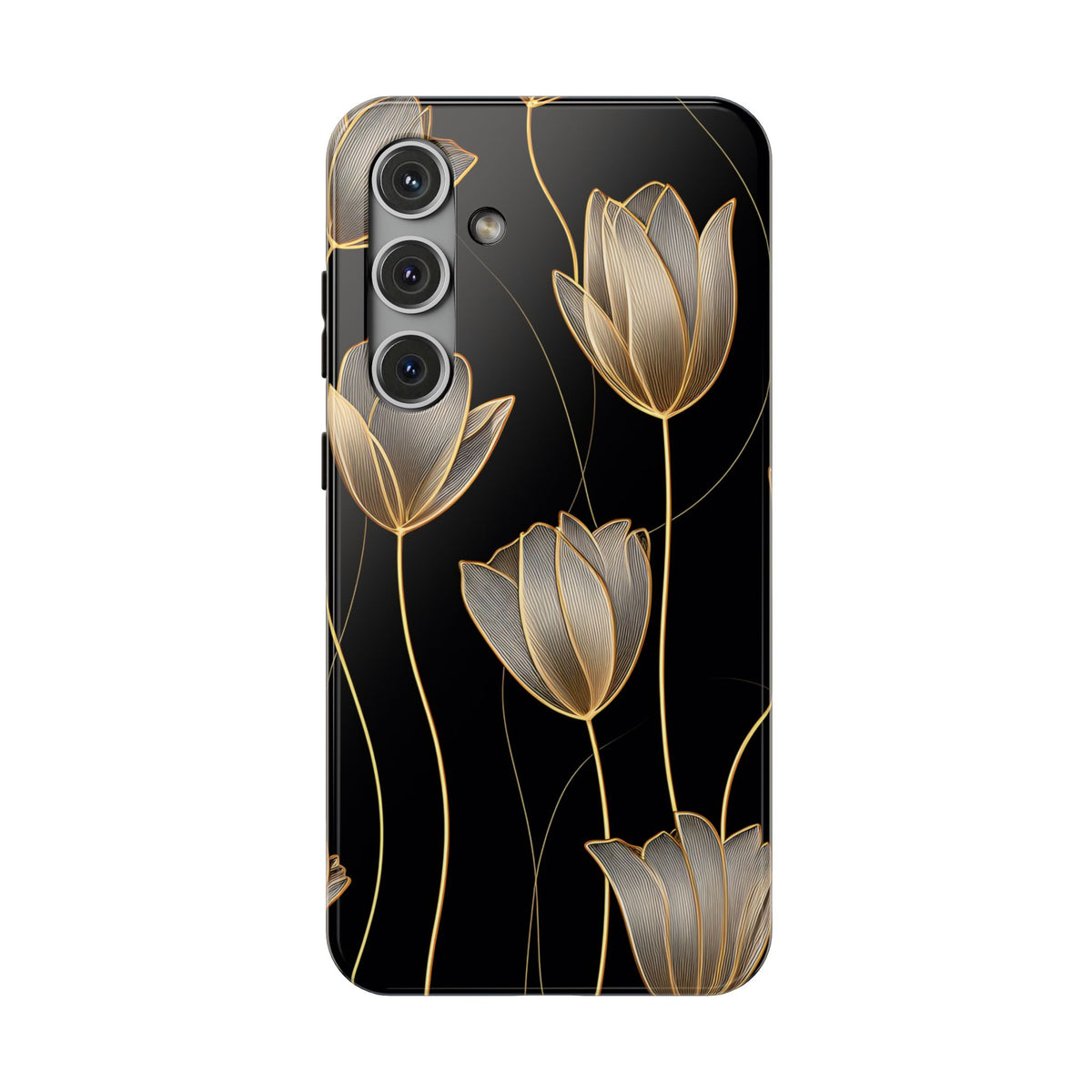 Golden Tulip protective phone case for Samsung Galaxy S24 Plus, glossy finish
