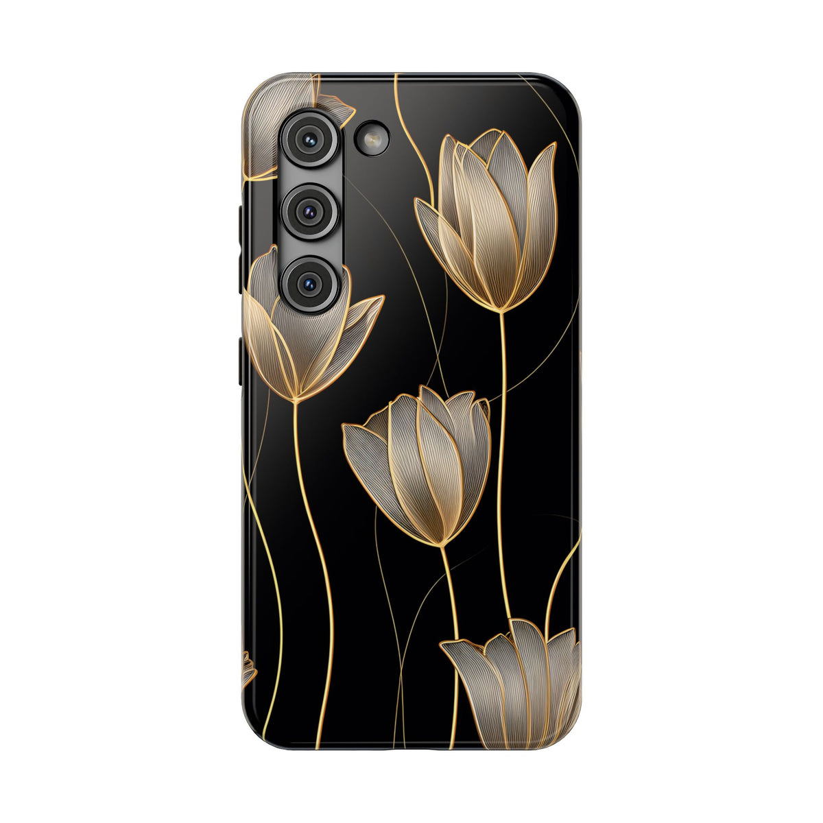 Golden Tulip protective phone case for Samsung Galaxy S23, glossy finish