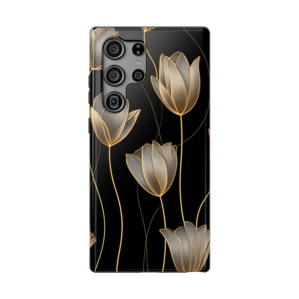 Golden Tulip protective phone case for Samsung Galaxy S23 Ultra, glossy finish