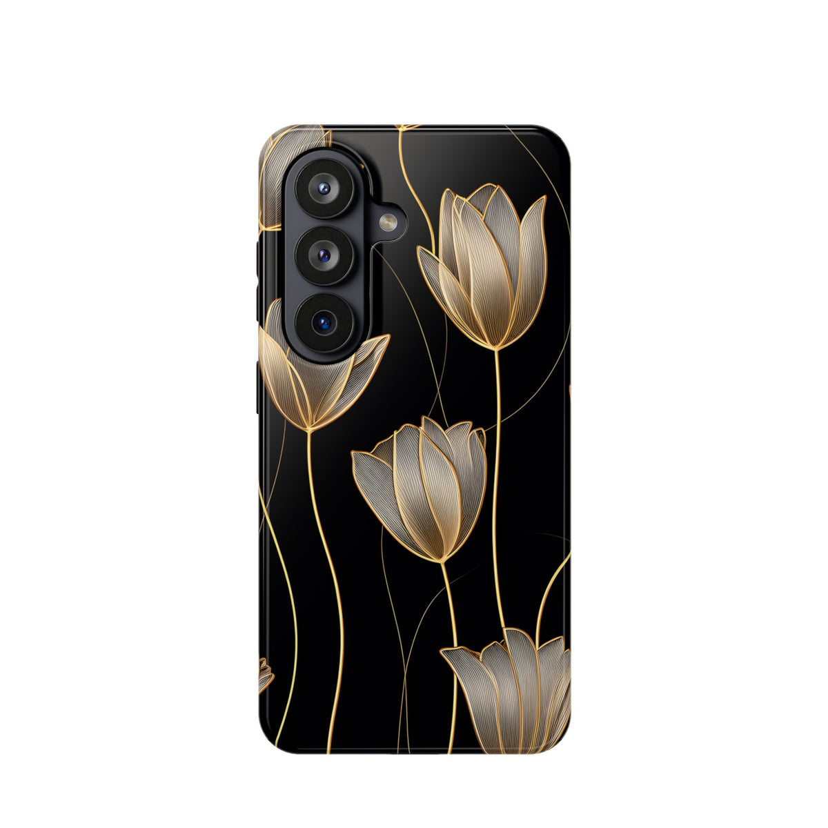 Golden Tulip protective phone case for Samsung Galaxy S26, glossy finish