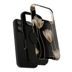 Golden Tulip protective phone case, close-up of the dual-layer construction