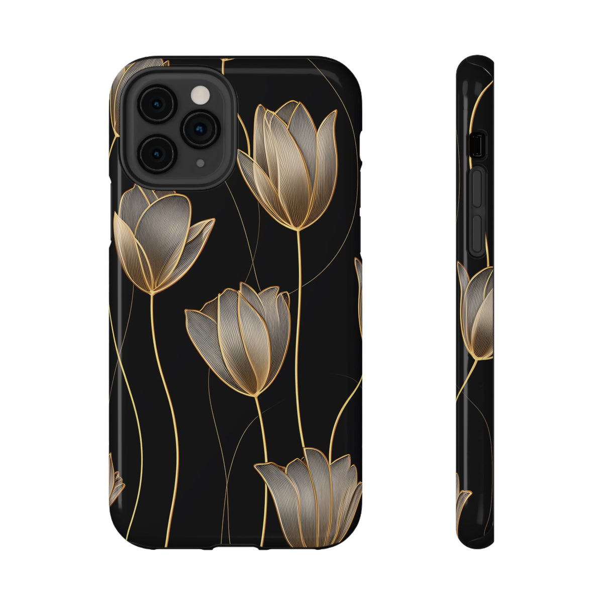 Golden Tulip protective phone case for iPhone 11 Pro, glossy finish