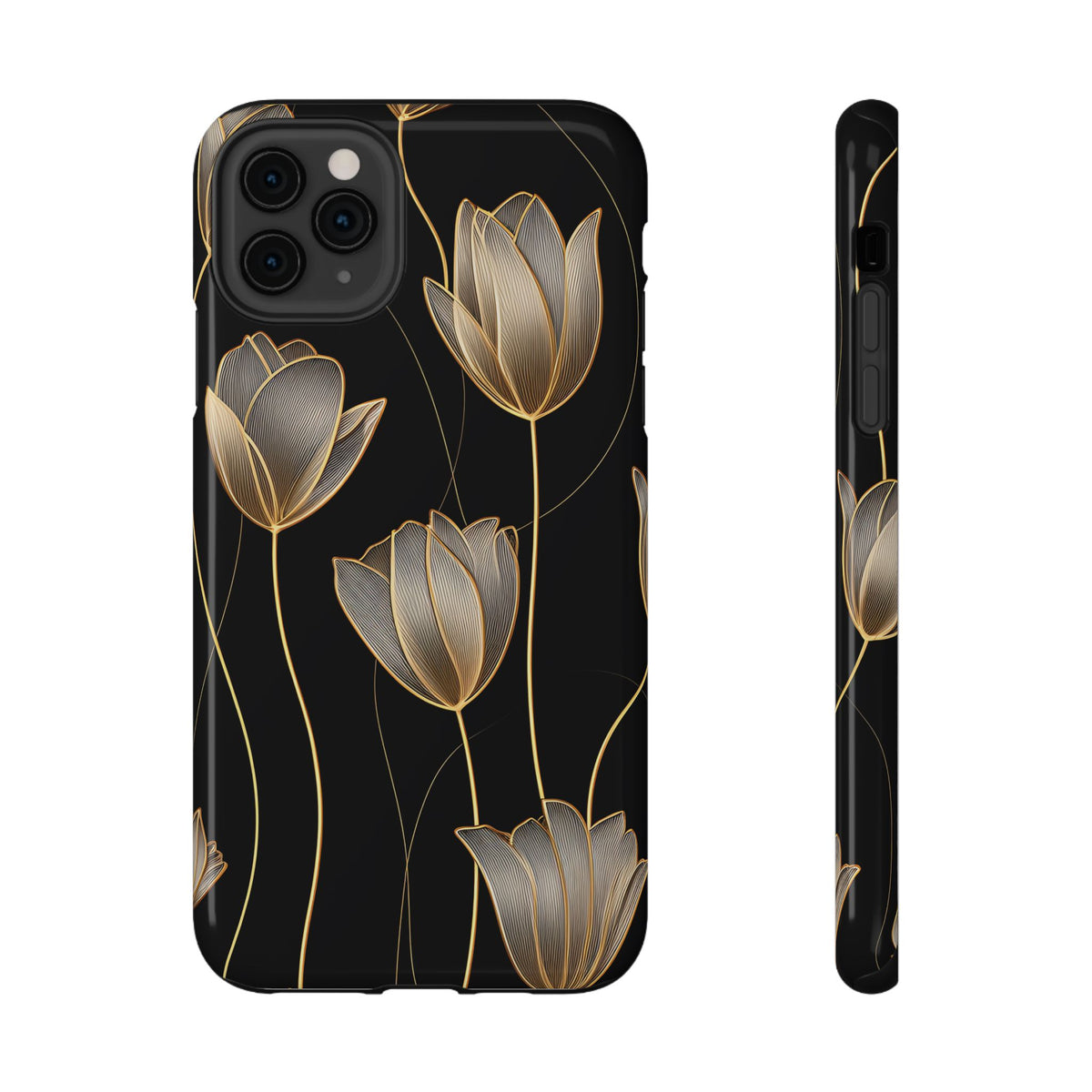 Golden Tulip protective phone case for iPhone 11 Pro Max, glossy finish