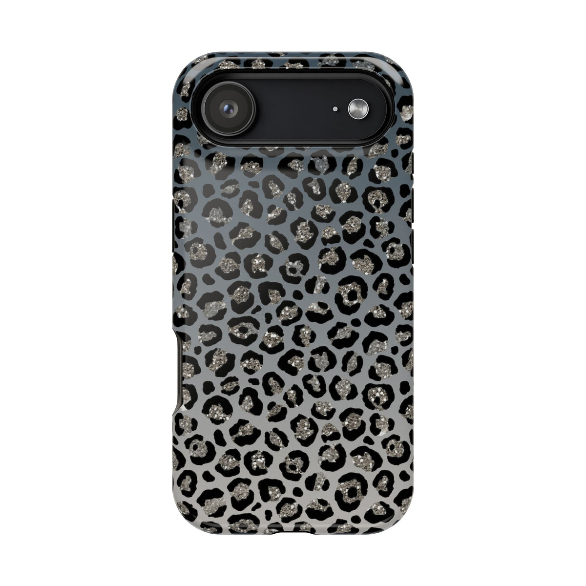 Gray Leopard protective phone case for iPhone 17 Air, glossy finish