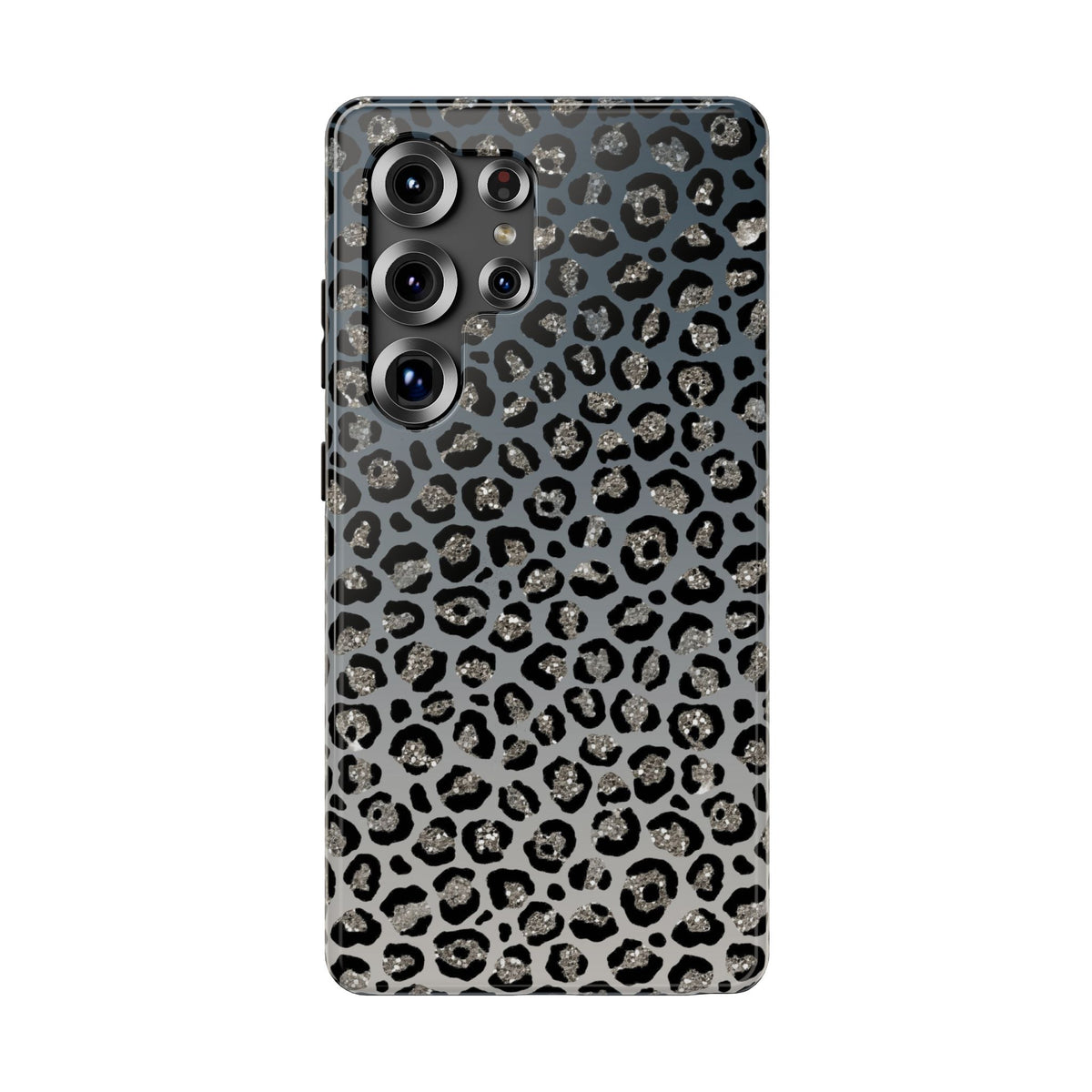 Gray Leopard protective phone case for Samsung Galaxy S25 Ultra, glossy finish