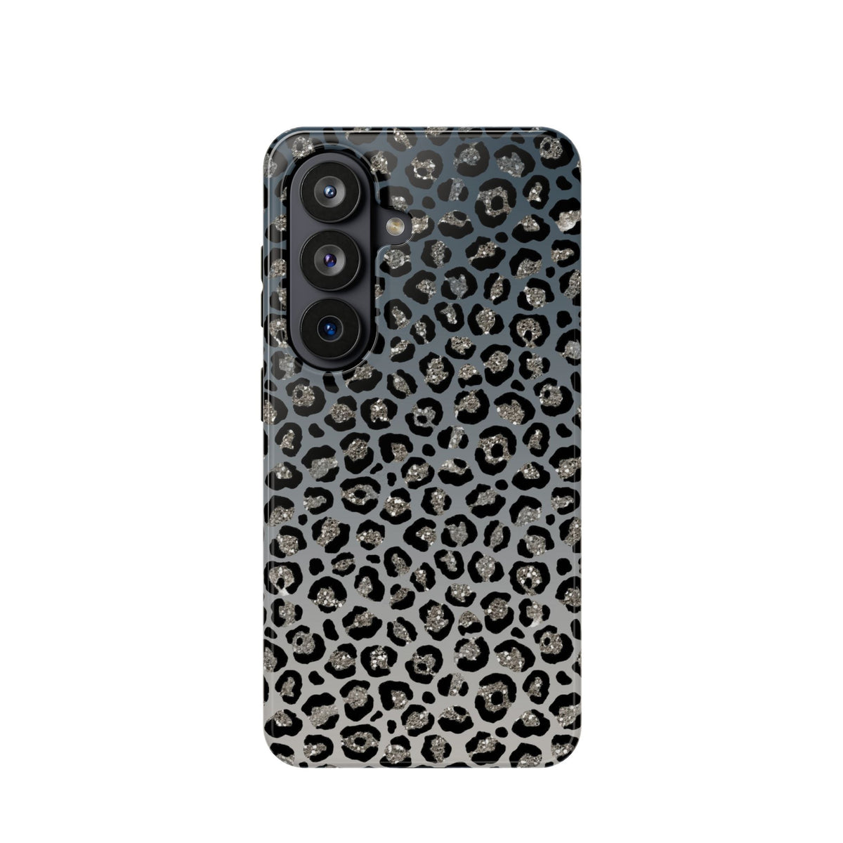 Gray Leopard protective phone case for Samsung Galaxy S26, glossy finish