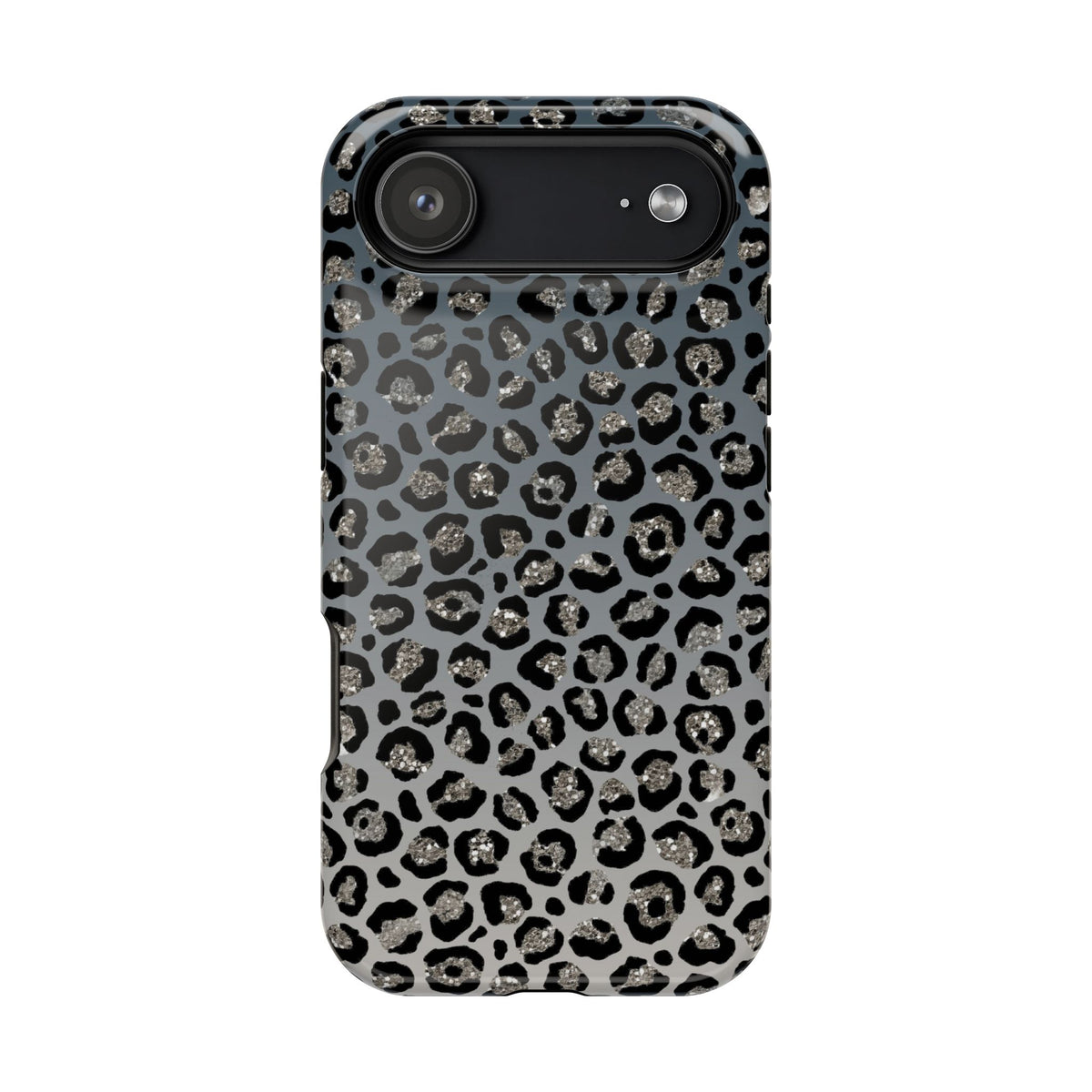Gray Leopard MagSafe case for iPhone 17 Air, glossy finish