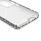 Gray Leopard phone case with card holder, close-up of the inside