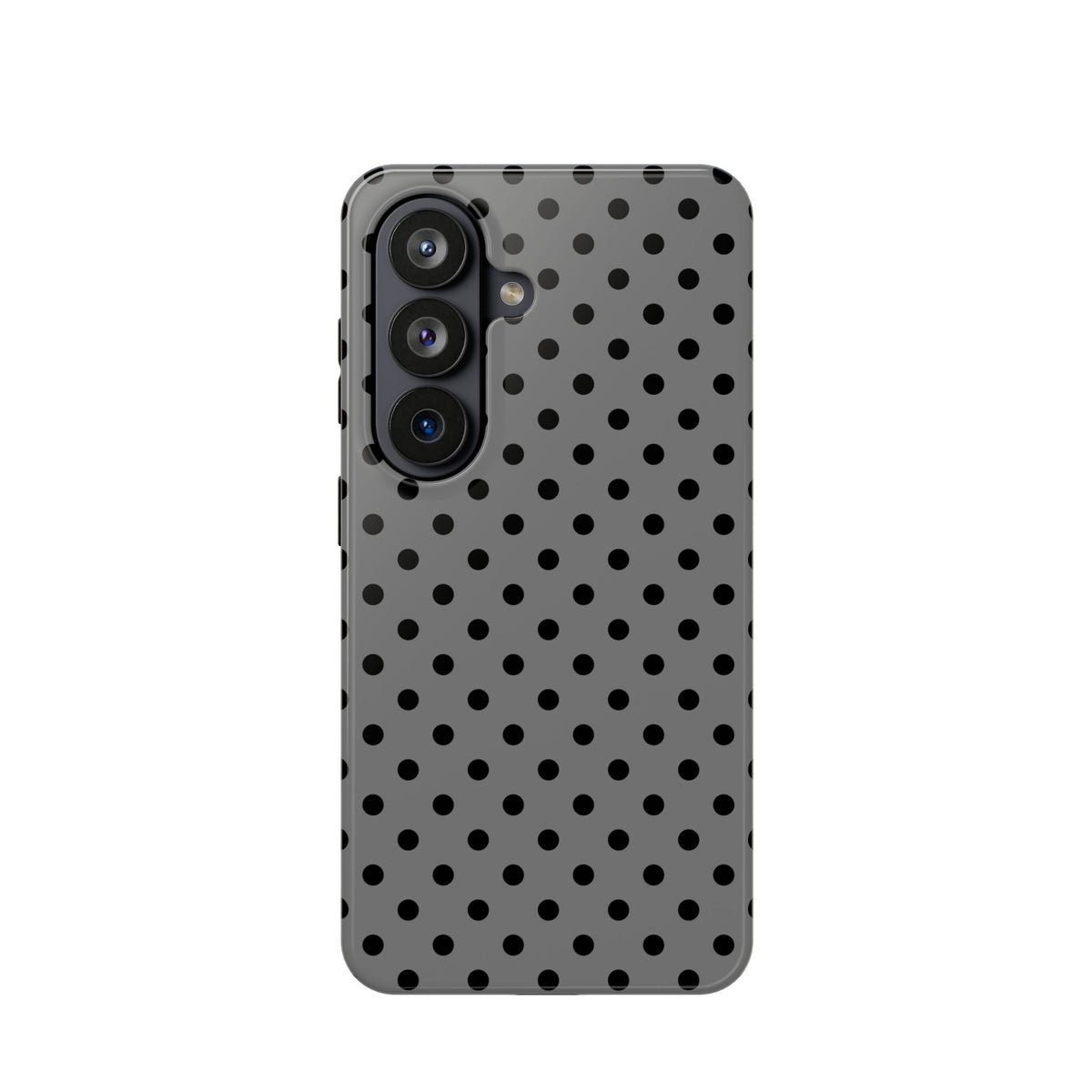 Gray Polka Dot protective phone case for Samsung Galaxy S26, glossy finish