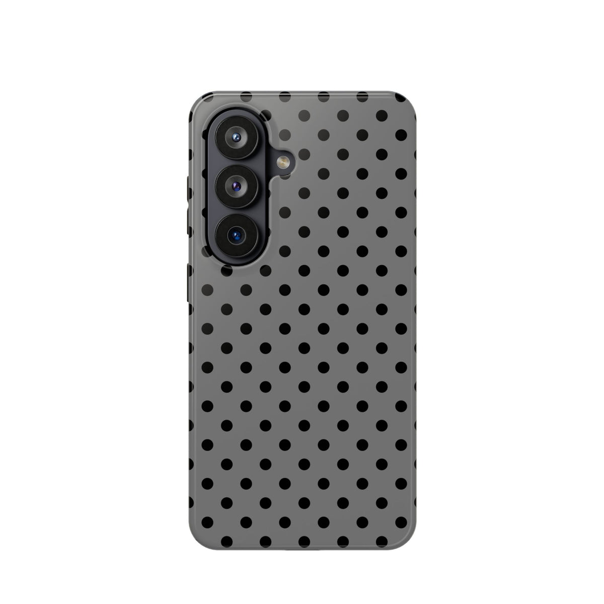 Gray Polka Dot MagSafe case for Samsung Galaxy S26, glossy finish
