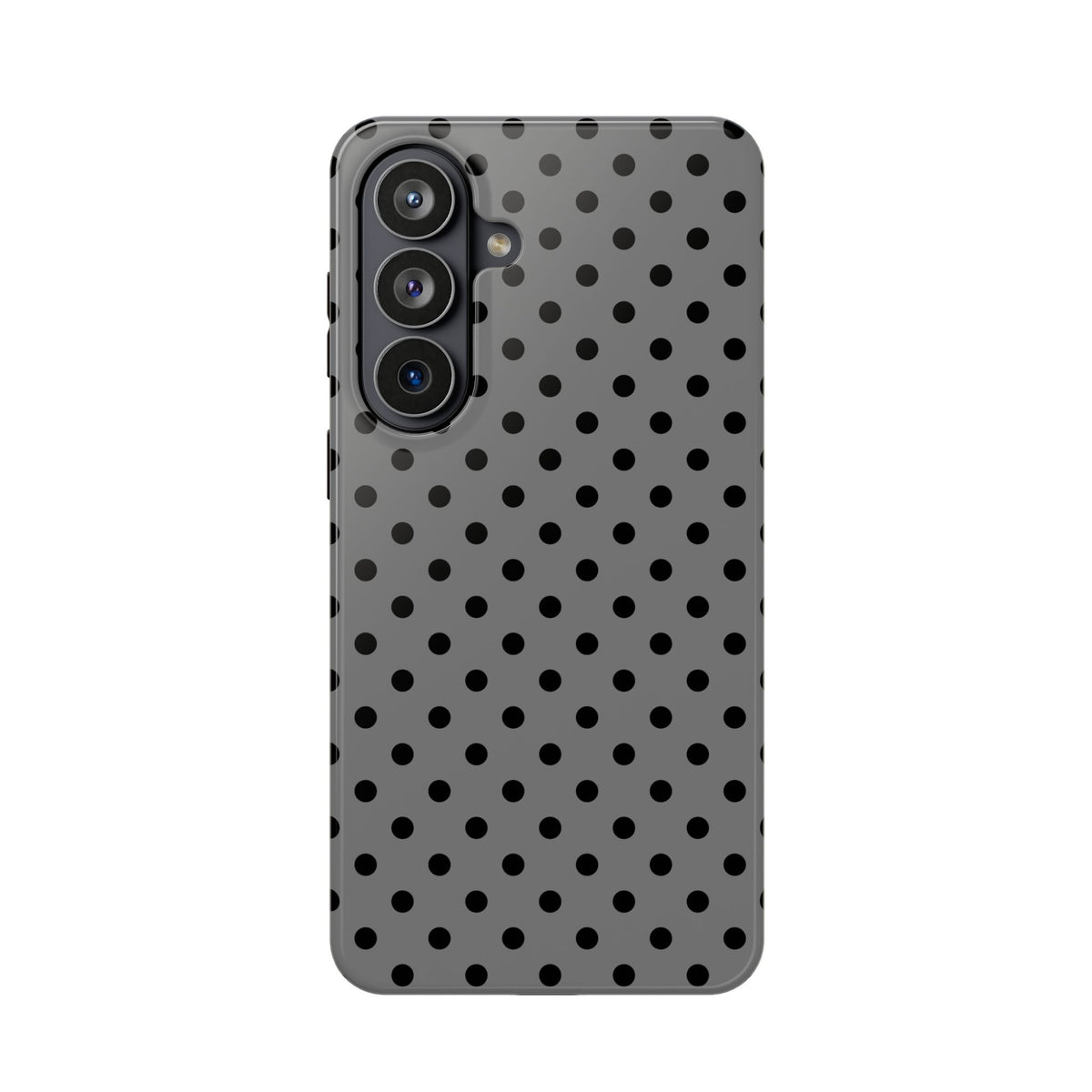 Gray Polka Dot MagSafe case for Samsung Galaxy S26 Plus, glossy finish