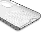 Gray Polka Dot phone case with card holder, close-up of the inside