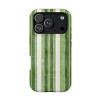 Green Stripe protective phone case for iPhone 18 Pro, glossy finish