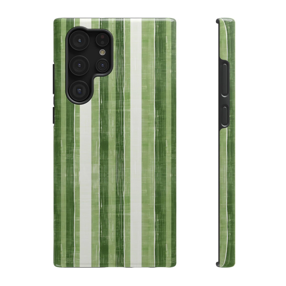 Green Stripe protective phone case for Samsung Galaxy S22 Ultra, glossy finish