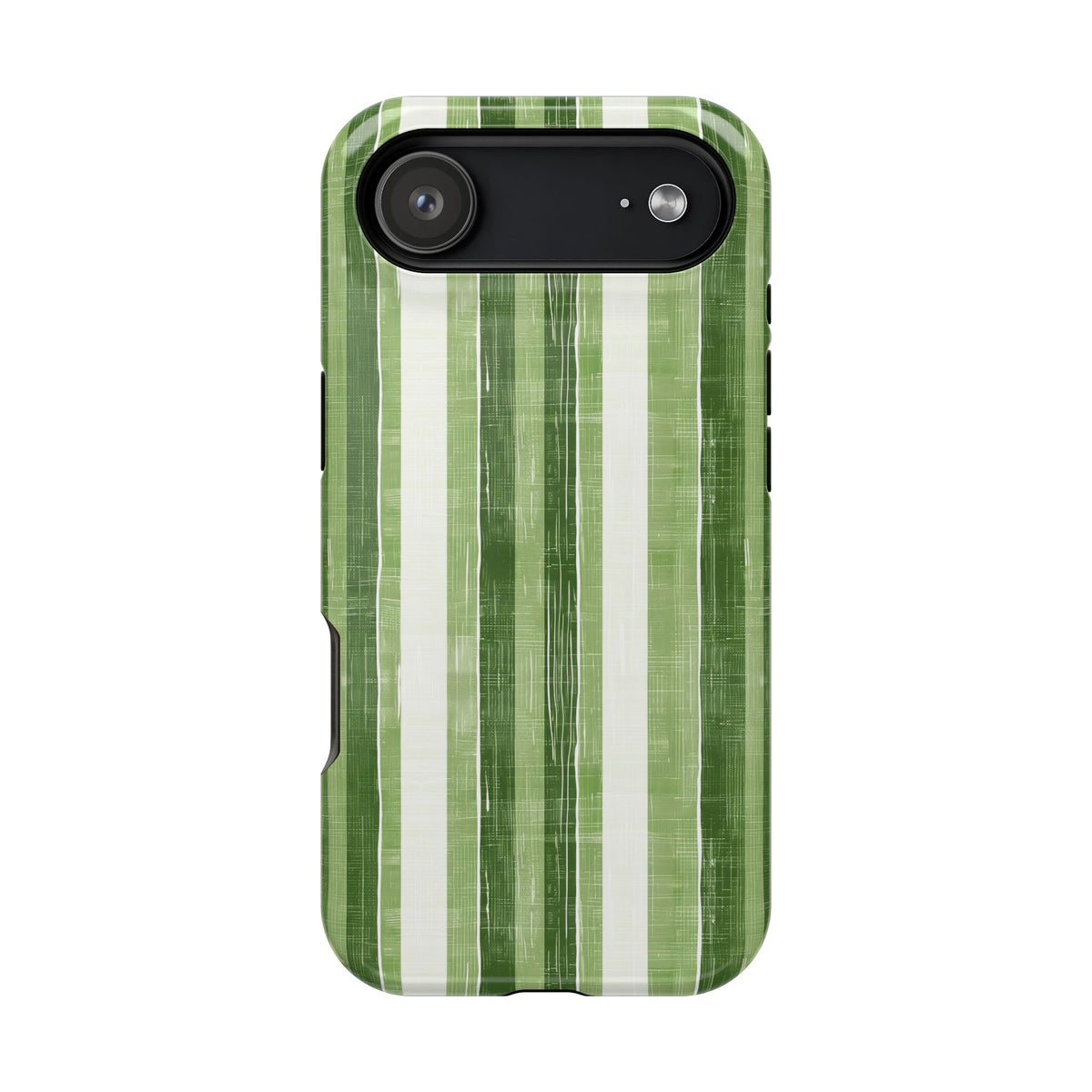 Green Stripe protective phone case for iPhone 17 Air, glossy finish
