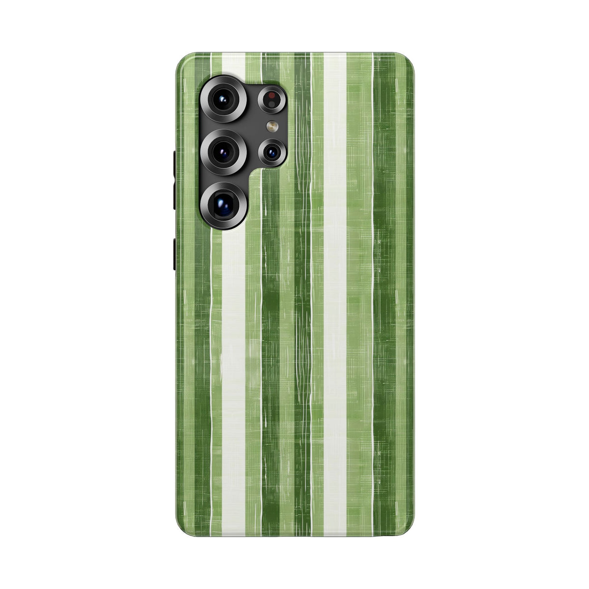 Green Stripe protective phone case for Samsung Galaxy S25 Ultra, glossy finish