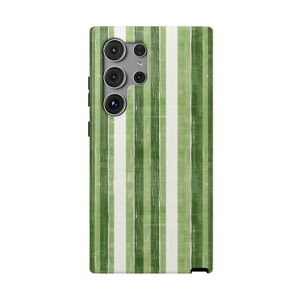 Green Stripe protective phone case for Samsung Galaxy S24 Ultra, glossy finish
