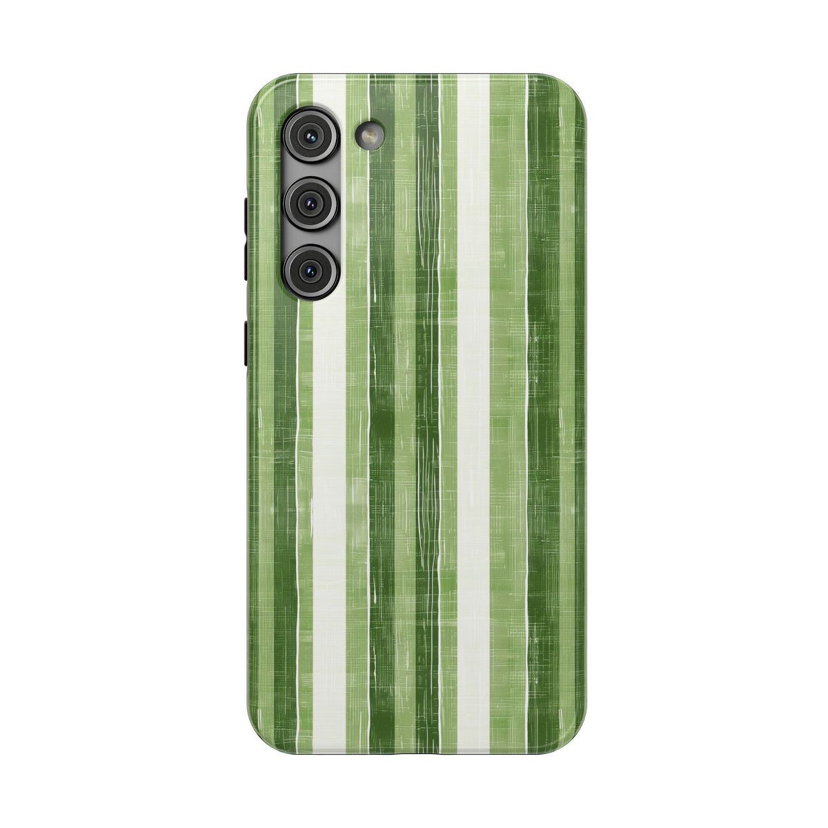 Green Stripe protective phone case for Samsung Galaxy S23 Plus, glossy finish