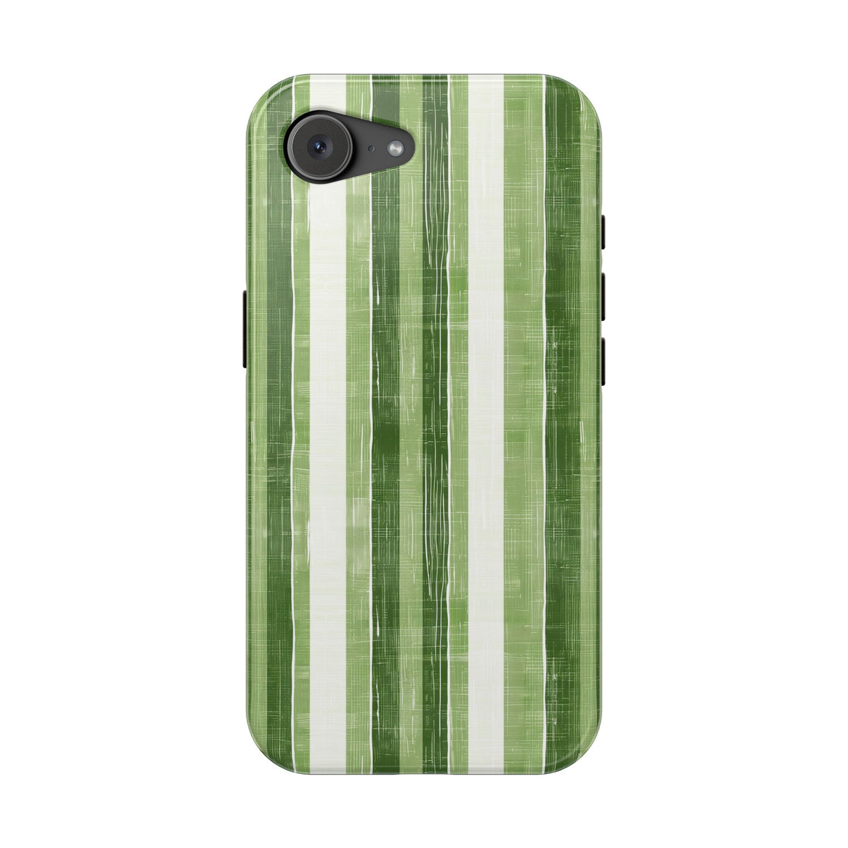 Green Stripe protective phone case for iPhone 17e, glossy finish