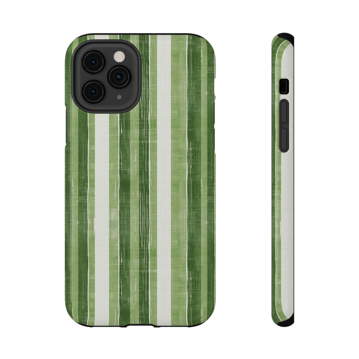 Green Stripe protective phone case for iPhone 11 Pro, glossy finish