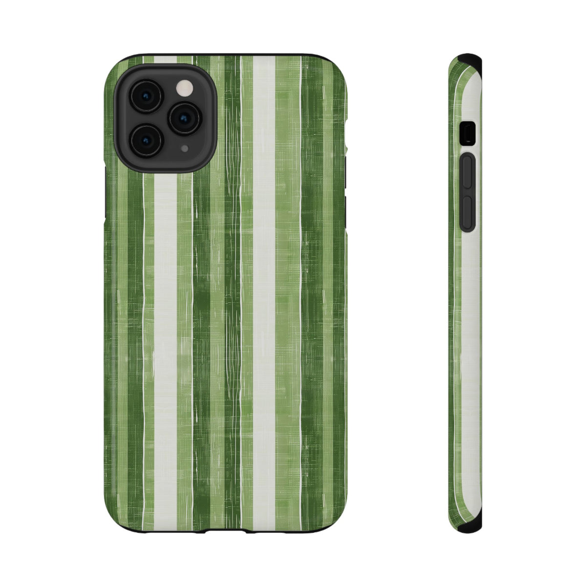 Green Stripe protective phone case for iPhone 11 Pro Max, glossy finish