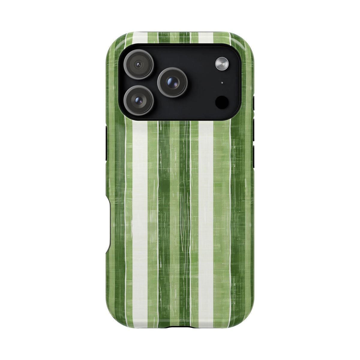 Green Stripe MagSafe case for iPhone 18 Pro, glossy finish