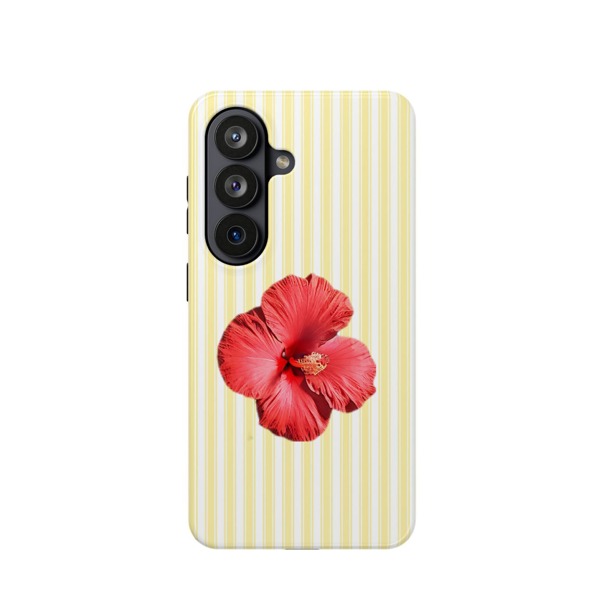 Hibiscus Stripe MagSafe case for Samsung Galaxy S26, glossy finish