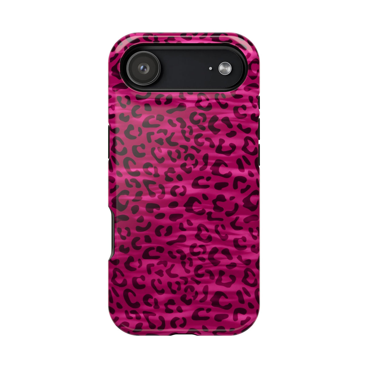 Hot Pink Leopard MagSafe case for iPhone 17 Air, glossy finish