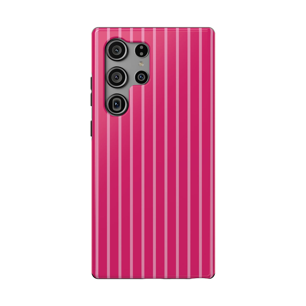 Hot Pink Stripe protective phone case for Samsung Galaxy S23 Ultra, glossy finish